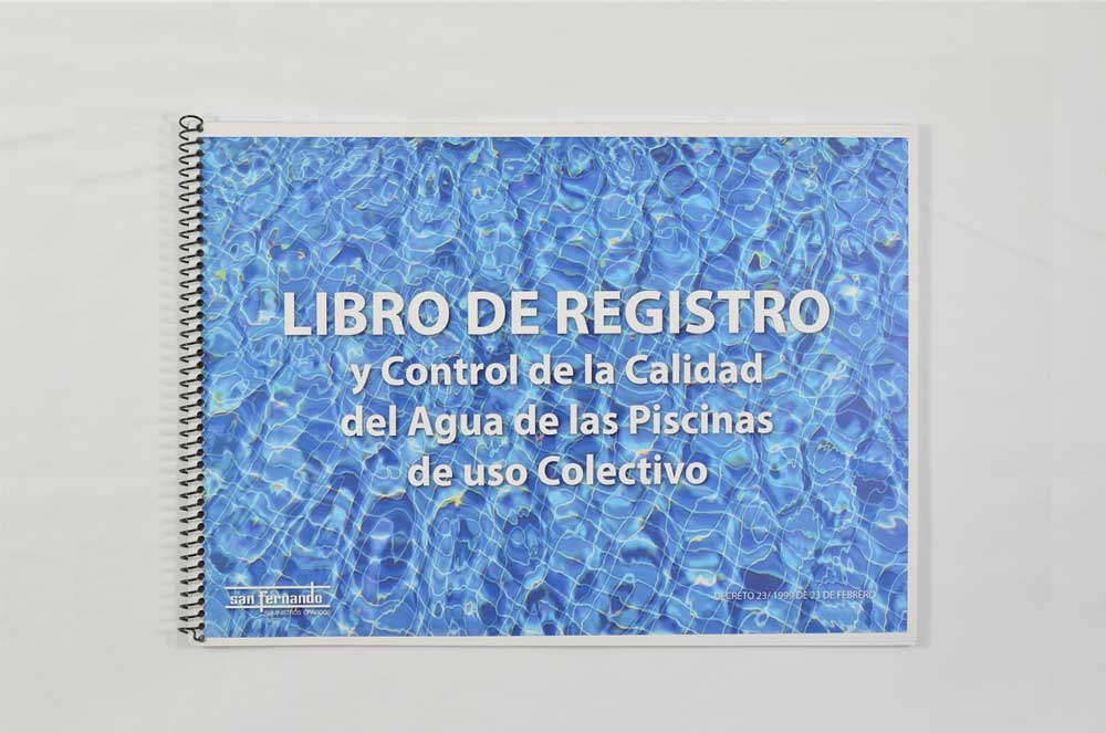 Libro registro control calidad agua piscinas