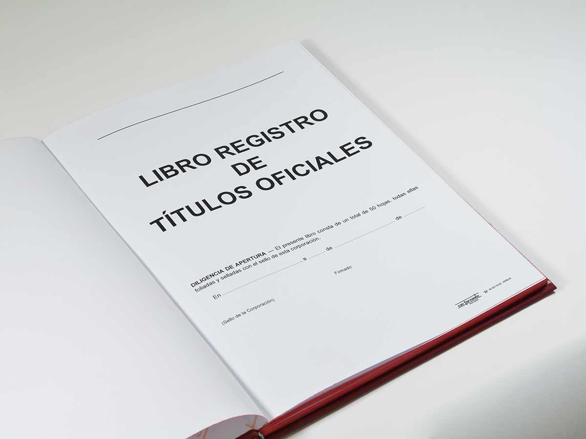 Libro Registro Títulos Oficiales