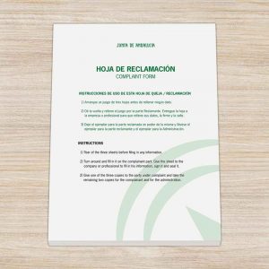 hoja de reclamaciones pdf andalucia