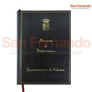 libro protocolo encuadernado personalizado para personalidades ilustres Ayuntamiento