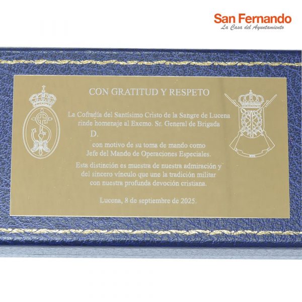 placa grabada personalizada escudo Ayuntamiento