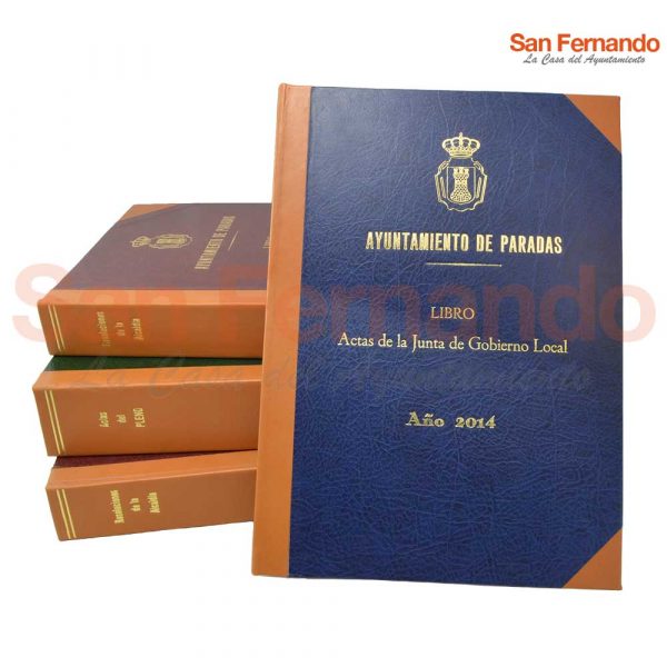Encuadernación artesanal libros Ayuntamiento. Actas de Pleno, Resoluciones de Alcaldía y Junta de Gobierno Local.