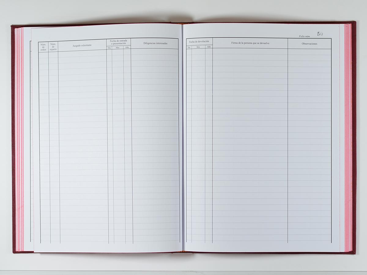 Libro Registro Exhortos Penales