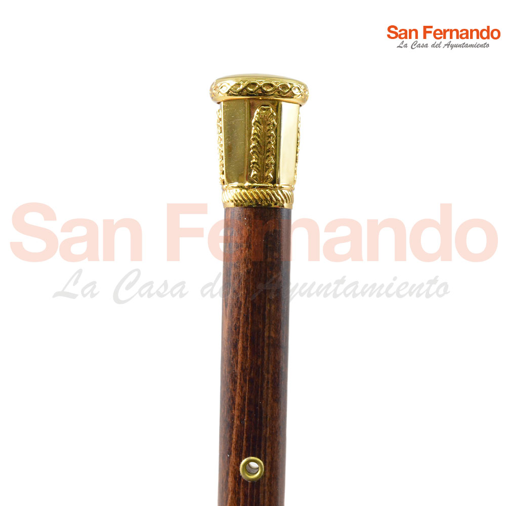 Puño bastón de mando doublé dorado