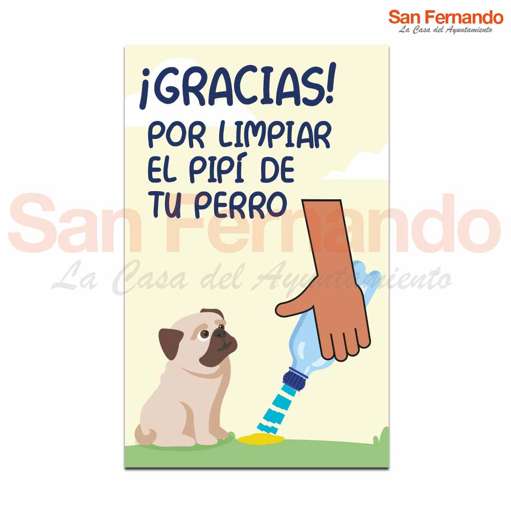 Cartel informativo orina perro ciudades