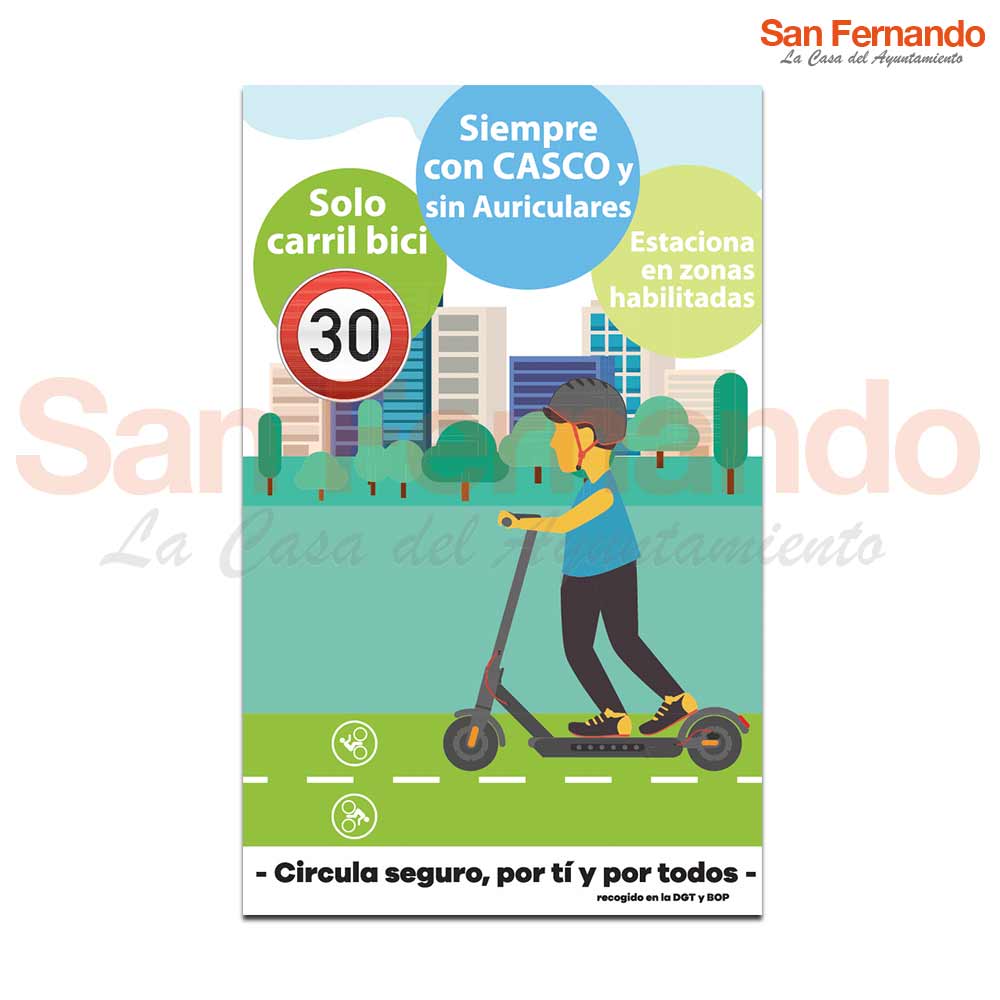 Cartel informativo Personalizado patinete Ayuntamiento