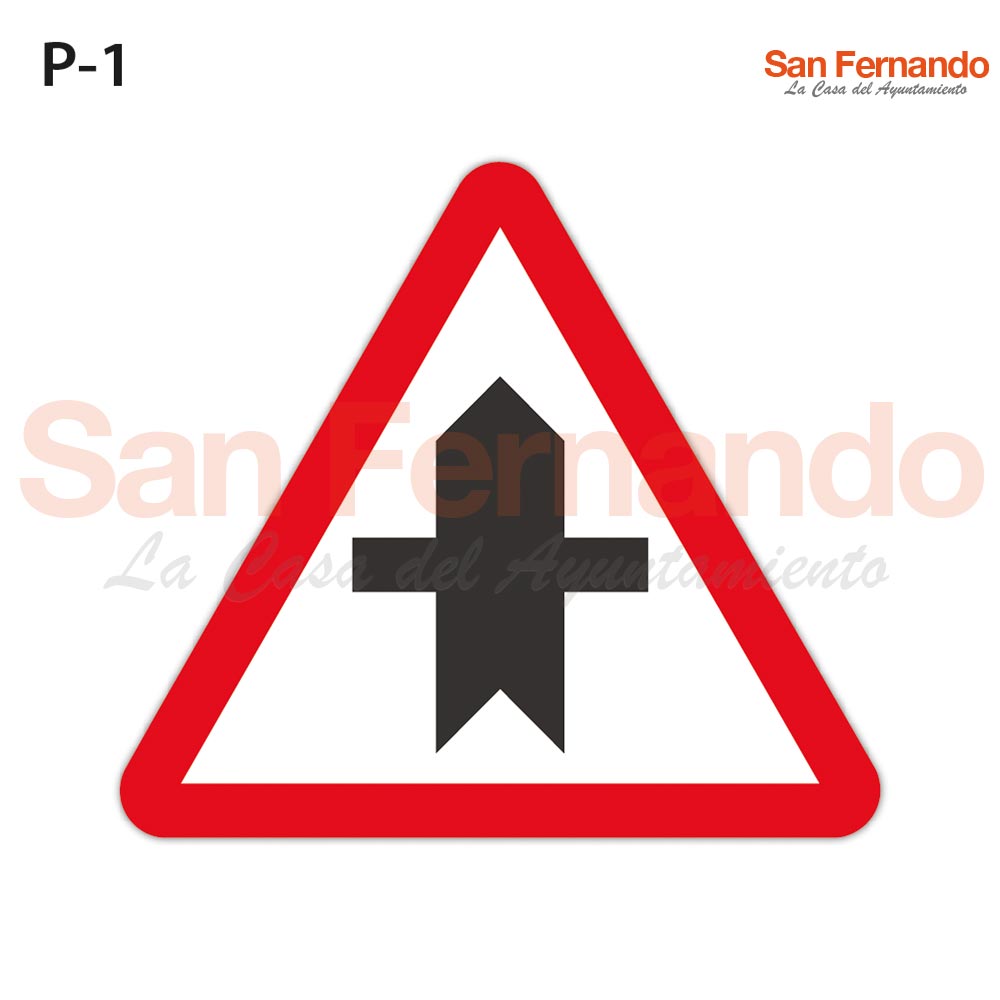 senalizacion vertical advertencia peligro interseccion