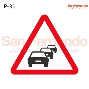 Senalizacion vertical. Triangulo peligro trafico