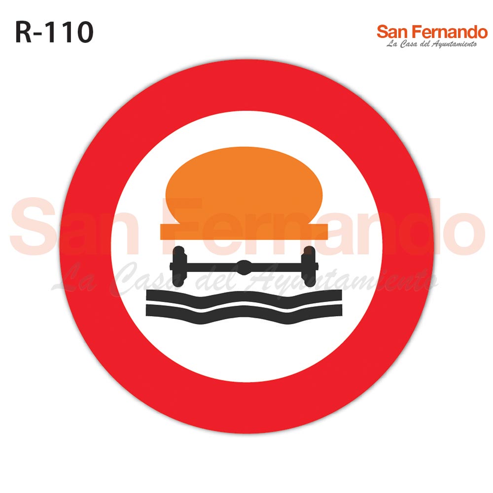 senalizacion vertical prohibicion entrada vehiculos contaminantes agua