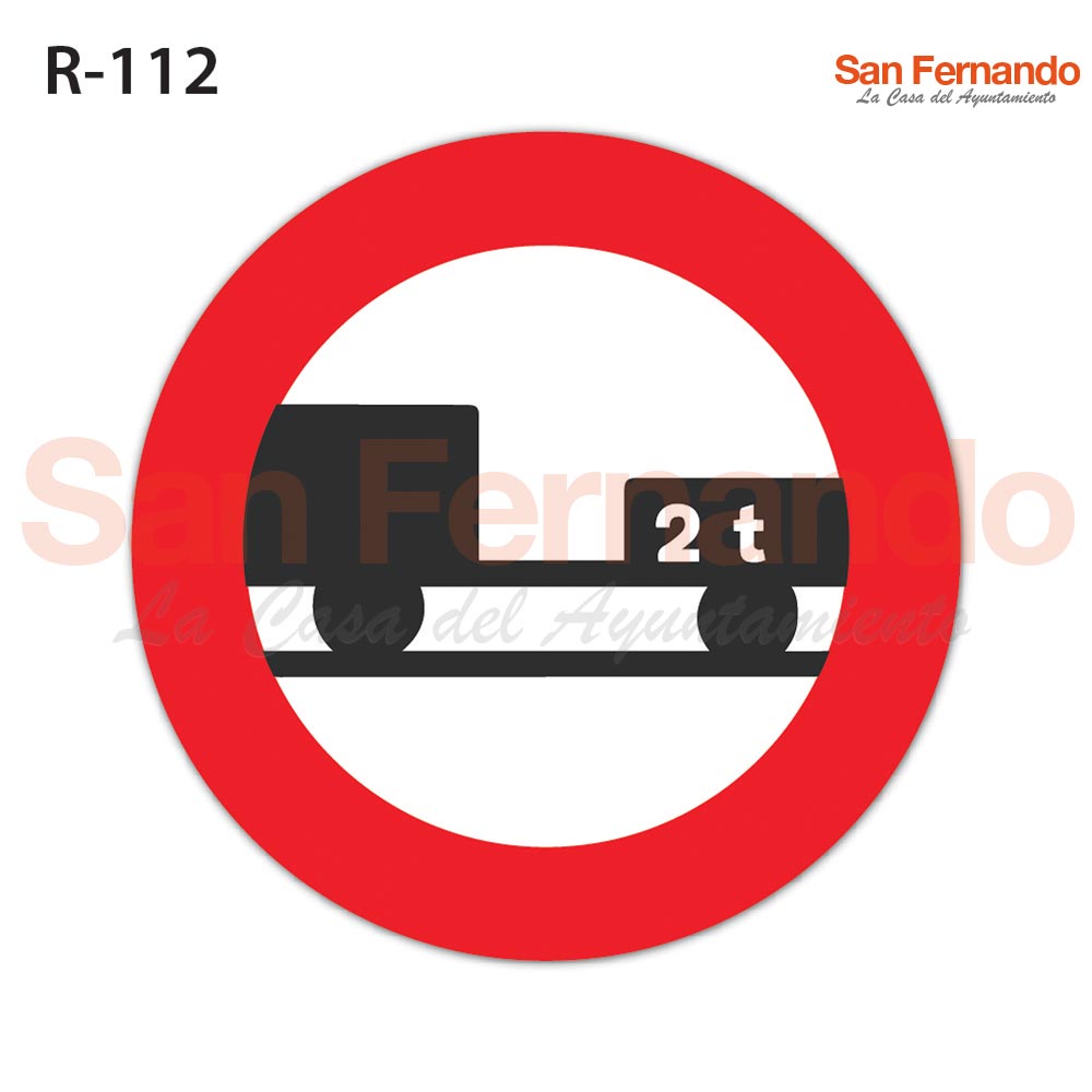 senalizacion vertical prohibicion entrada remolques