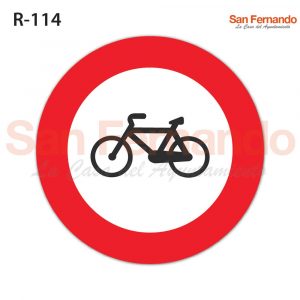 senalizacion vertical prohibicion entrada bicicletas