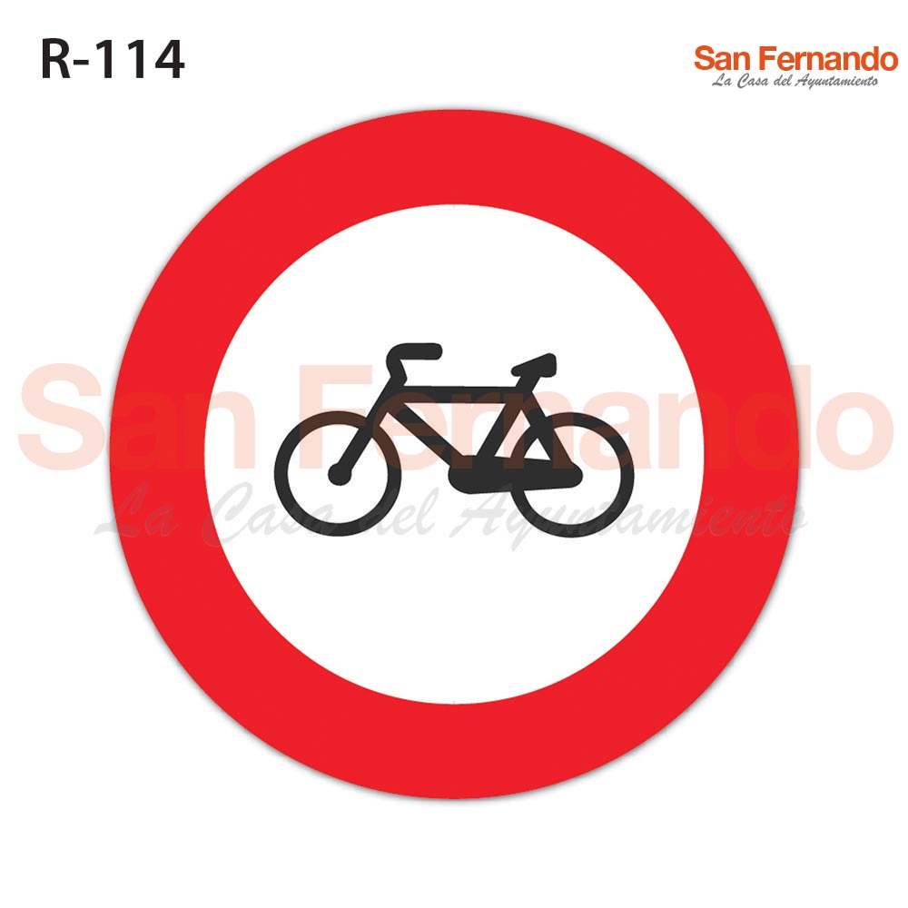 senalizacion vertical prohibicion entrada bicicletas