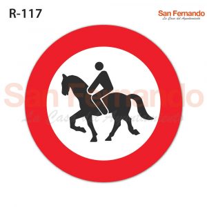 senalizacion vertical prohibicion acceso caballos