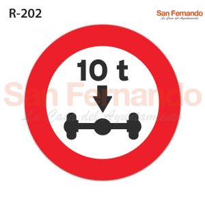 senal vertical restriccion peso eje