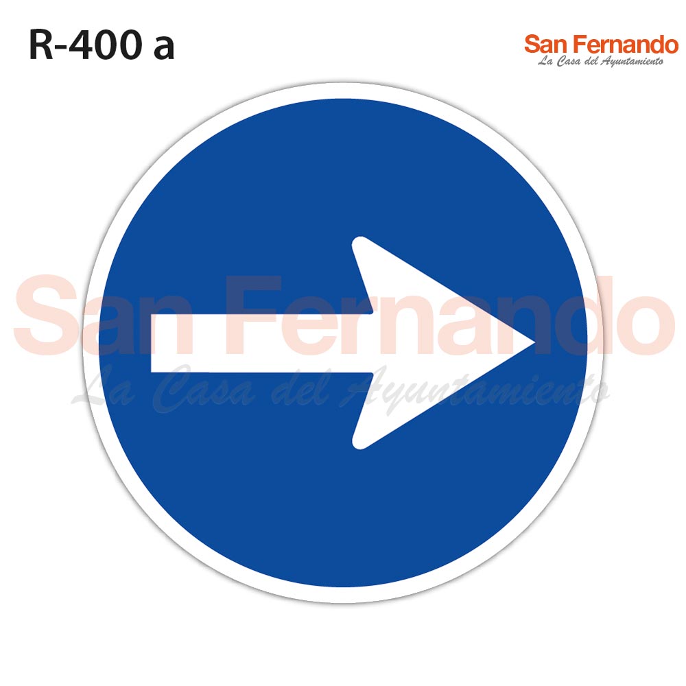 senal R400 sentido direccion obligatorio