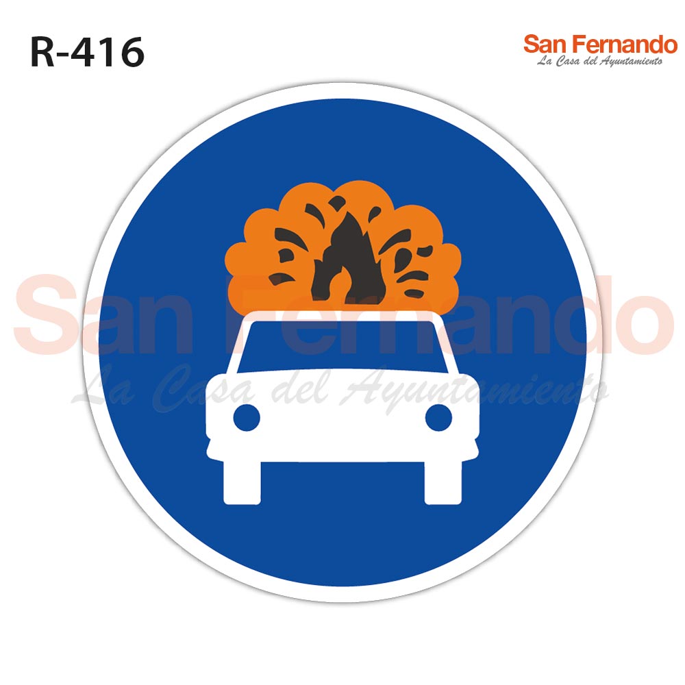 senalizacion vertical. calzada mercancias explosivas o inflamables