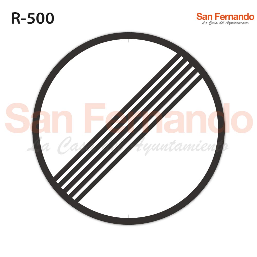 senalizacion trafico vertical. fin prohibiciones