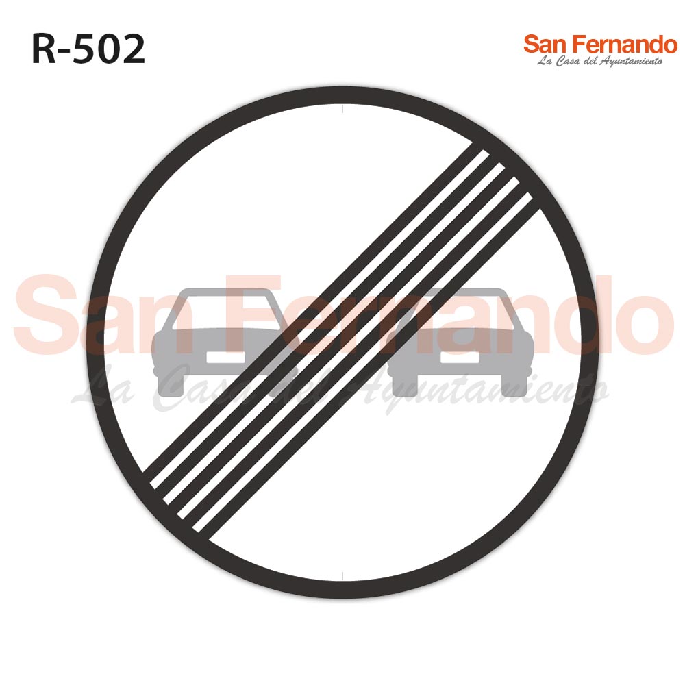 senalizacion vertical. final prohibicion adelantar