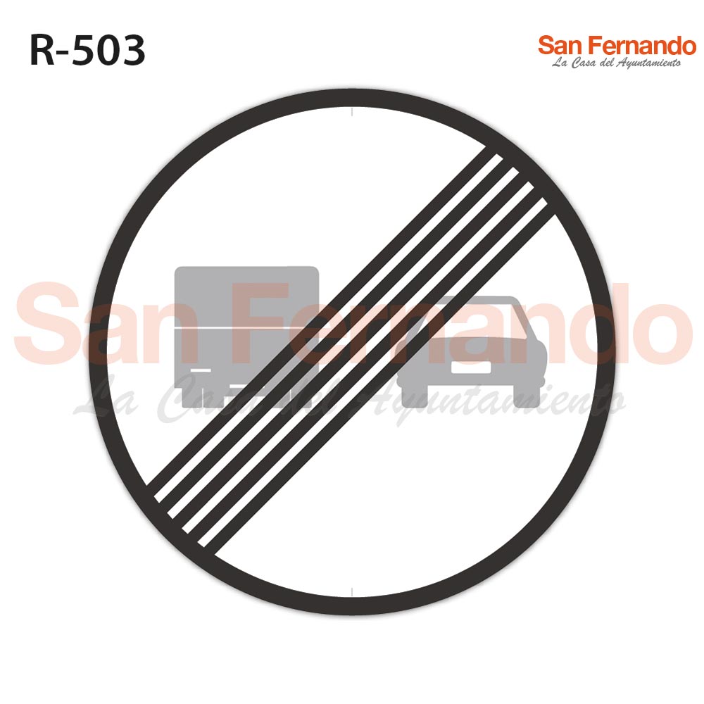 senalizacion vertical. fin prohibicion adelantar camiones