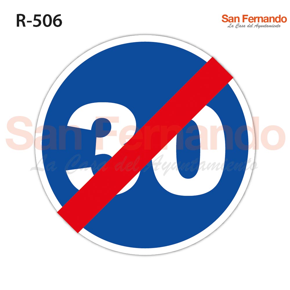 senalizacion vertical. senal azul redonda