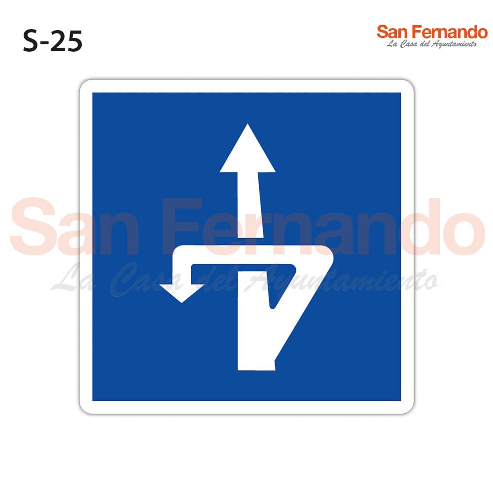 indicacion cuadrada azul