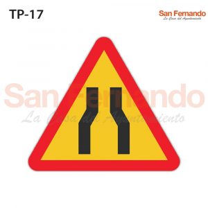 senalizacion vertical codigo. triangulo amarillo obra