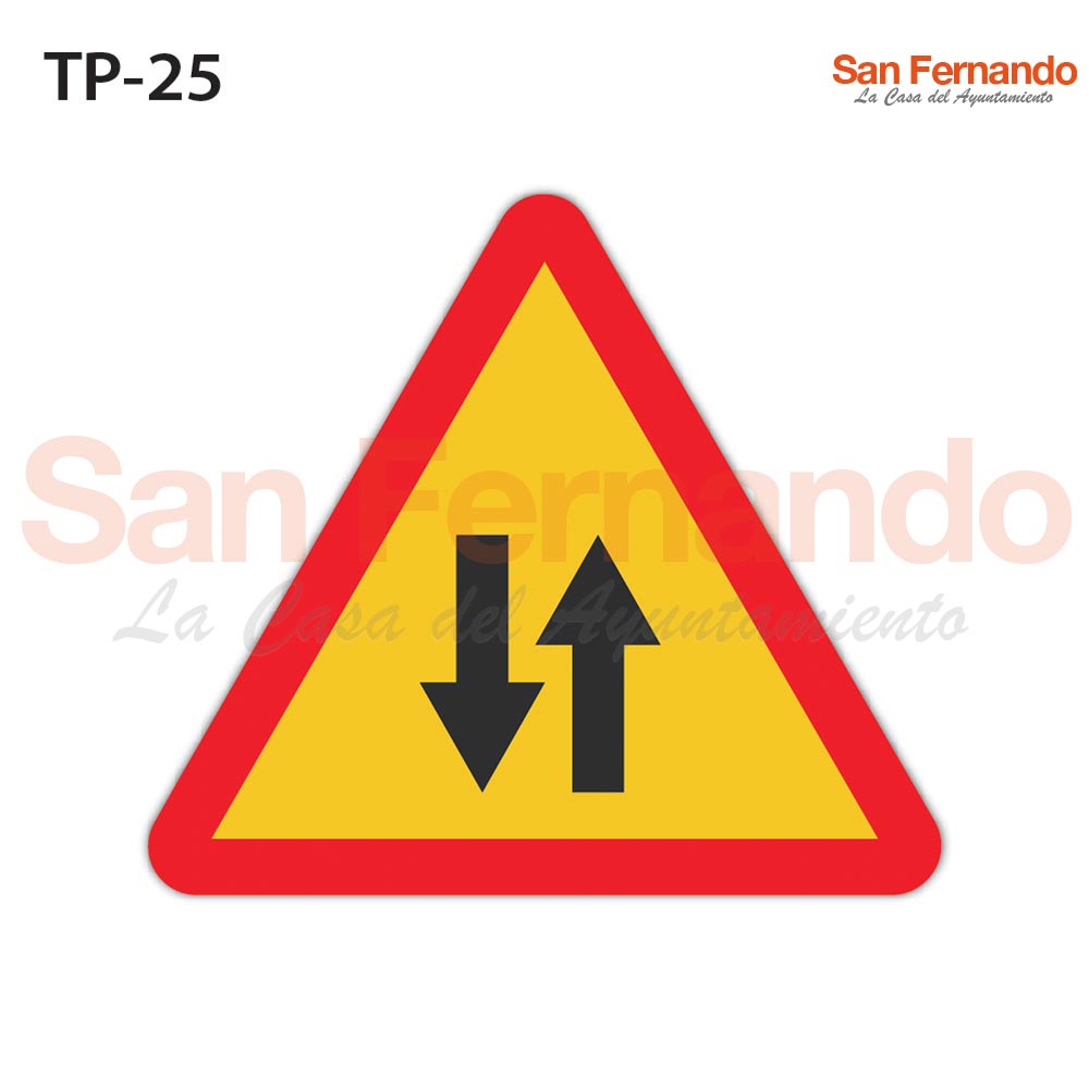 senalizacion vertical codigo obra. triangulo amarillo